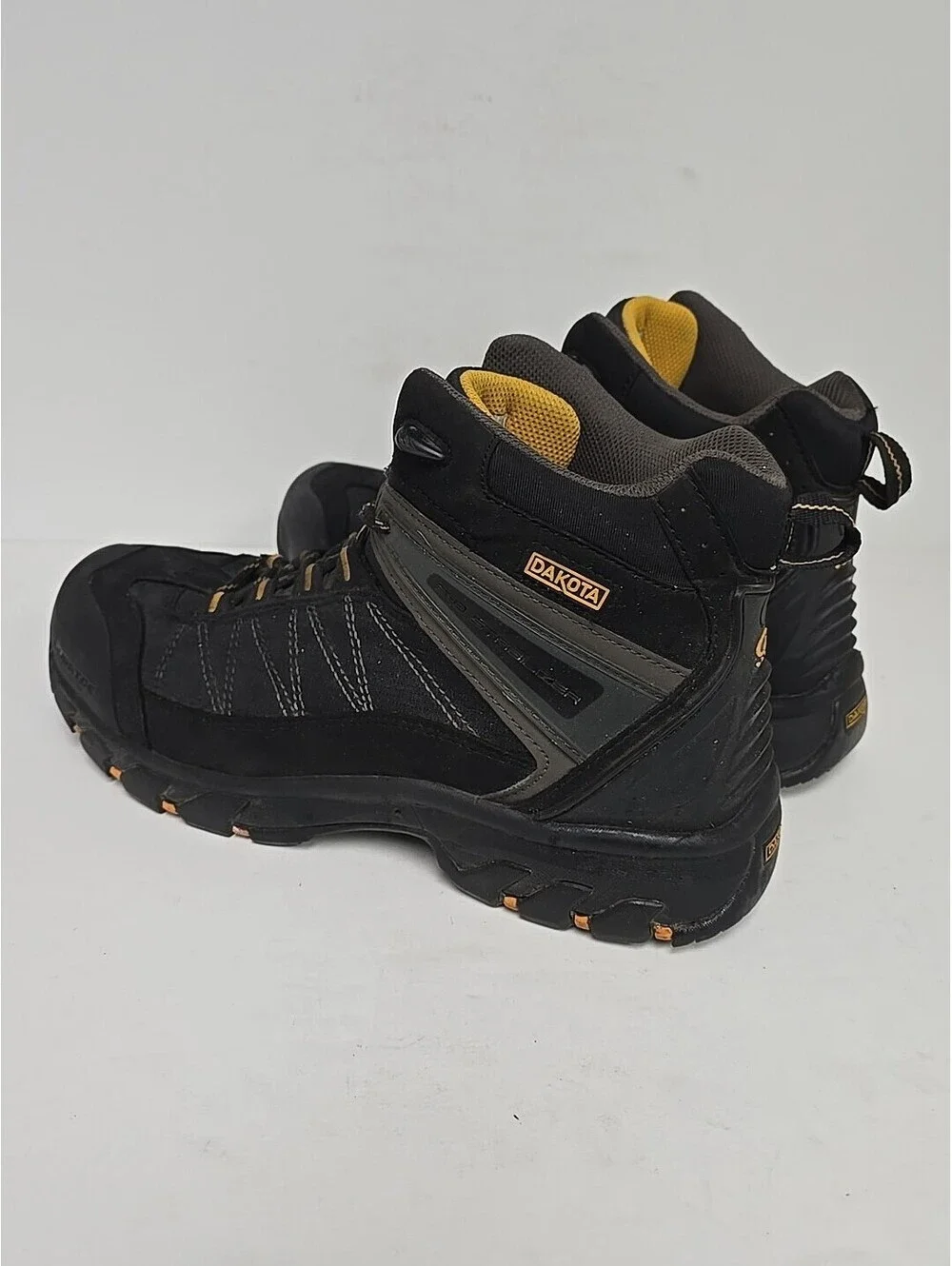 DAKOTA Mens Mid-Cut Quad Comfort Steel Toe CP Work Boot 26039MDQC-AS Black 12W/L